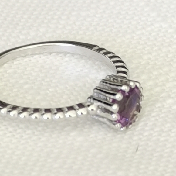 New lavender amethyst sterling silver ring size 6 - Picture 4 of 5